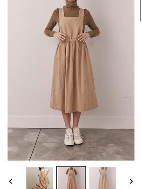 Amente Pinafore Back Tie Dress, XS/S,
